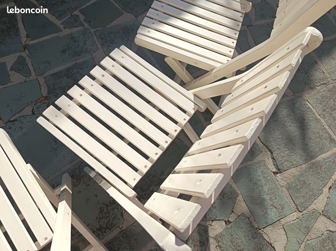 4 chaises pliantes vintage marque Gleizes (image 5)