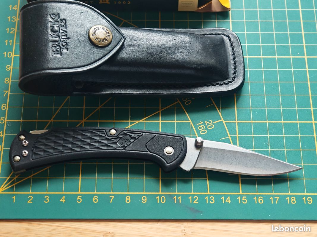 Buck 112 slim neuf noir + boîte + etui cuir buck (image 4)