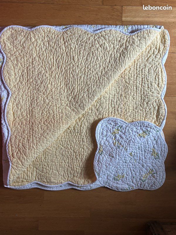 Boutis français matelassé, double face, 100% coton peigné (image 1)