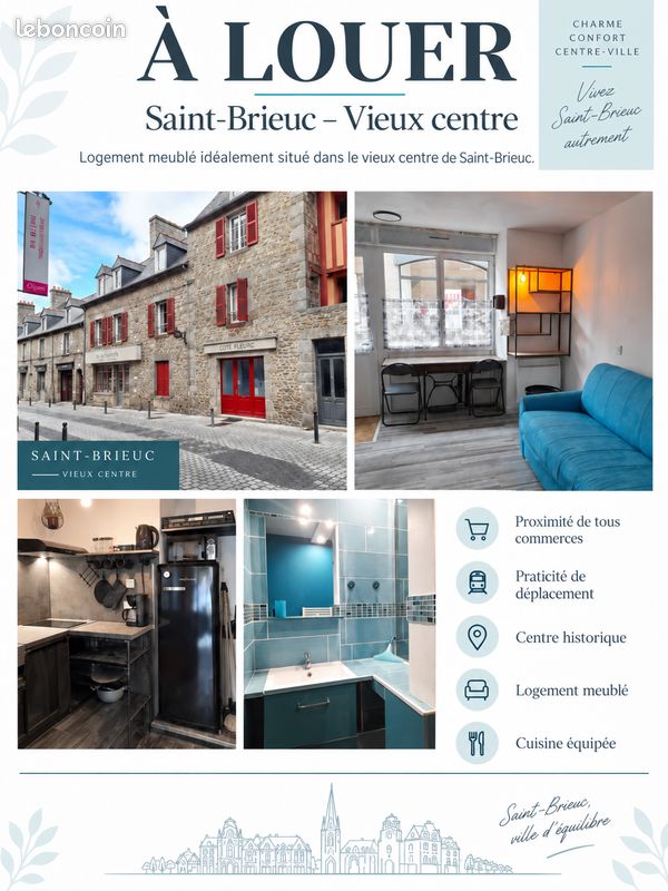 Appartement 1 pièce 22 m² · à Saint-Brieuc · 22 m² · 430 €/mois