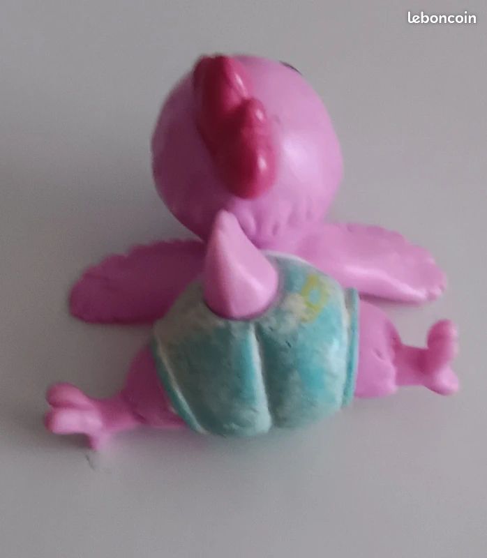 Figurine vintage Magic Diaper Baby - Poussin / Oiseau rose (Années 90) (image 3)
