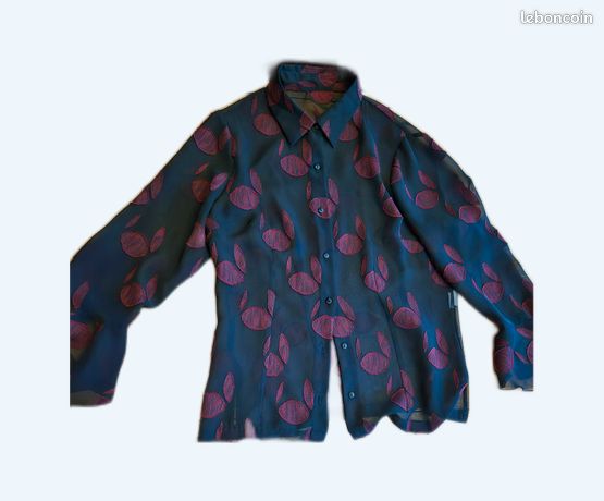 Chemisier Transparent Evanna Noir à Motifs Arlequin - Taille XXL - Occasion Très Bon état