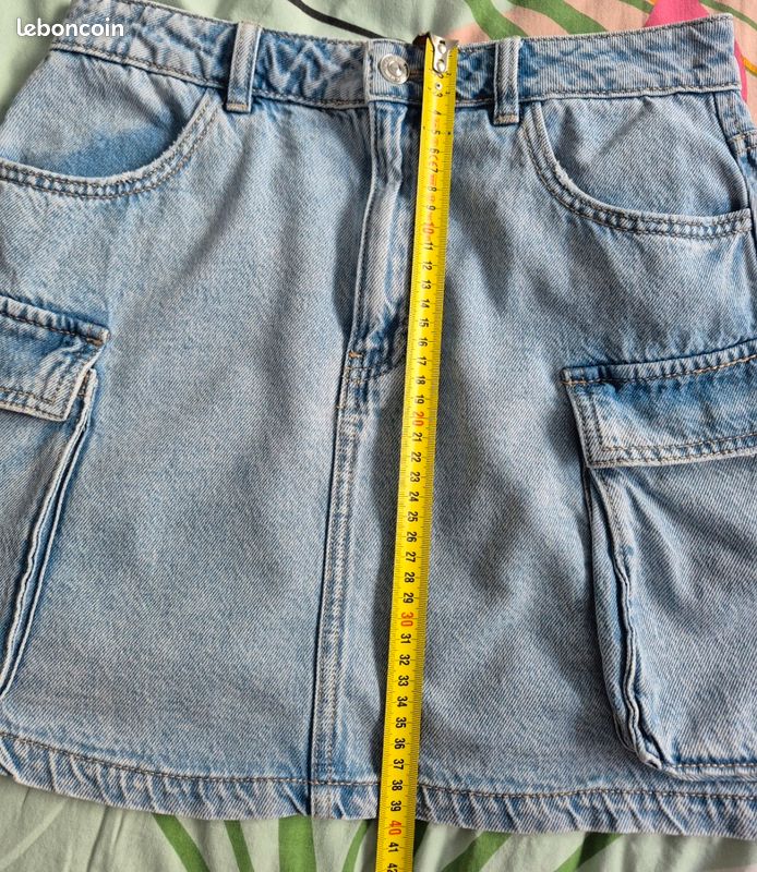 Mini-jupe En Jean Used Jean Taille 38 – Neuve Avec étiquettes