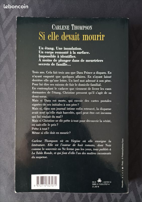 Si elle devait mourir – Carlene Thompson – Roman (image 2)
