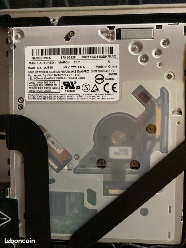 Lecteur CD/DVD MacBook Pro A1278 (image 1)