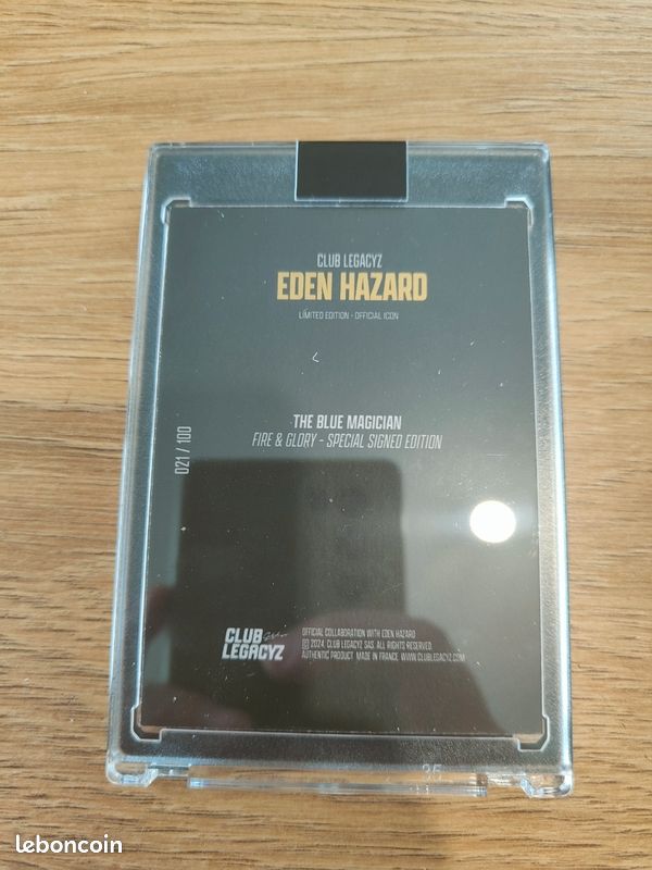 CARTE EDEN HAZARD CHELSEA/BELGIQUE FUTERA VINTAGE FOOTBALL 2024 - NUMÉROTÉE 29/29