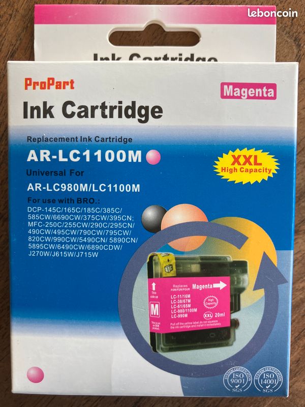 2 Cartouches D'encre Cyan Compatible Brother - Modèles MFC-250C, 255CW, 290C, 295CN - 12ml - Neuf