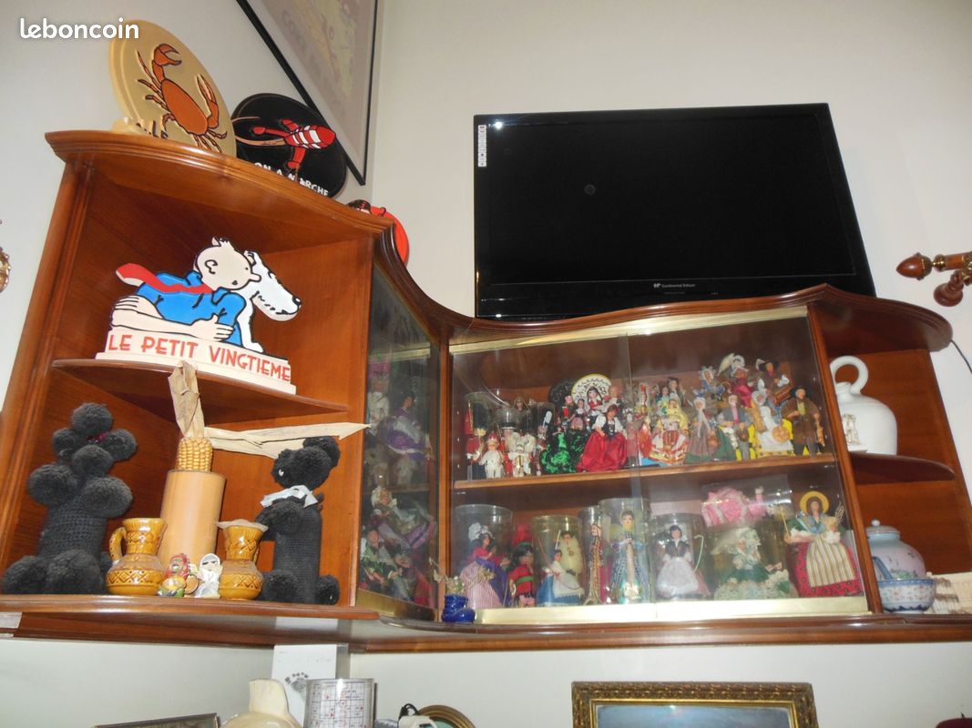Vitrine angle merisier (image 2)