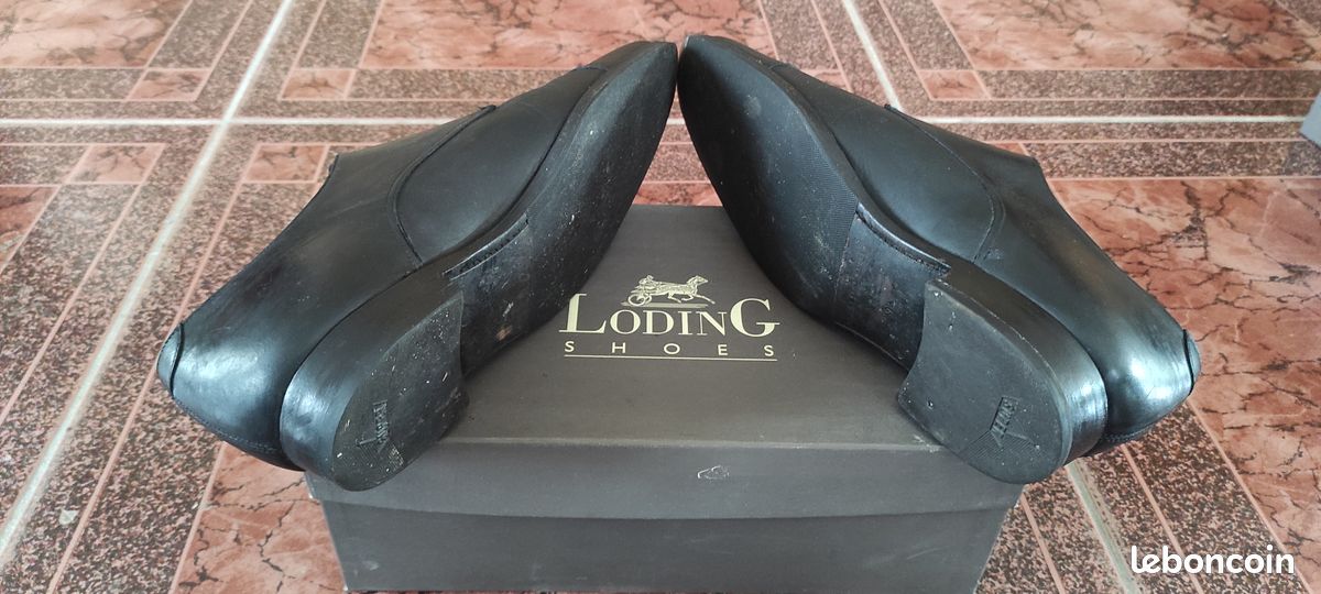 Chaussures homme marque LODING T43 (9.5) Modèle n°473 avec embauchoirs lodding en bois brut de cèdre rouge (image 8)