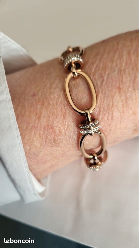 Bracelet Victoria plaqué ionisé taille 18 cm rallonge (image 1)