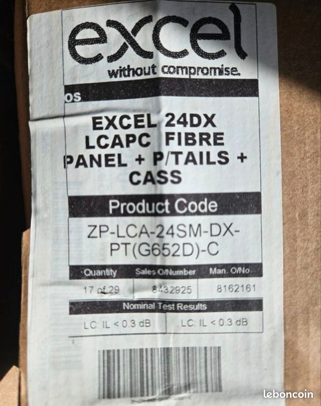 Panneau de brassage fibre optique Excel 24 ports LC APC Rack 19 (image 4)