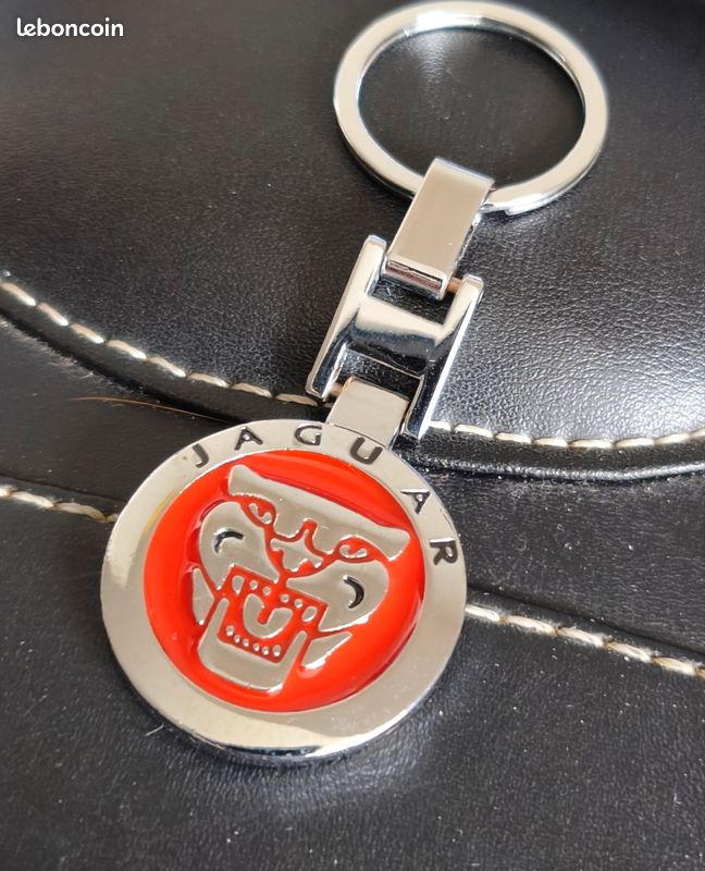 Porte-clés Tête De Jaguar Avec Cristaux - Fait Main, 8x5 Cm - Pour Sac, Voiture, Décoration Ou Cadeau