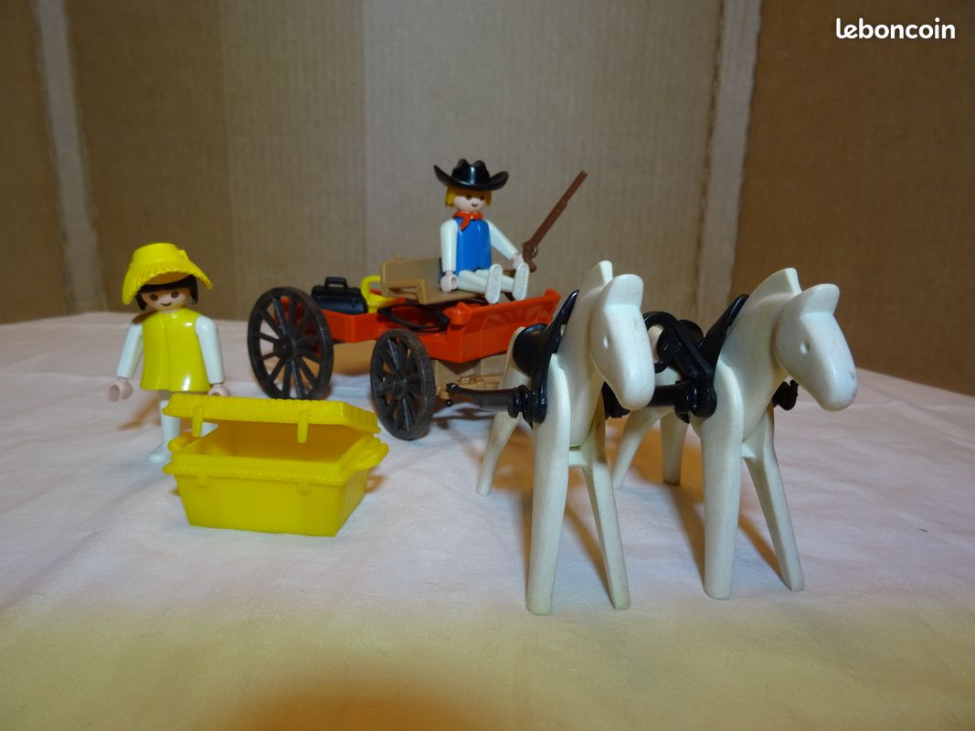 3587 PLAYMOBIL WESTERN VINTAGE : Chariot / Charrette