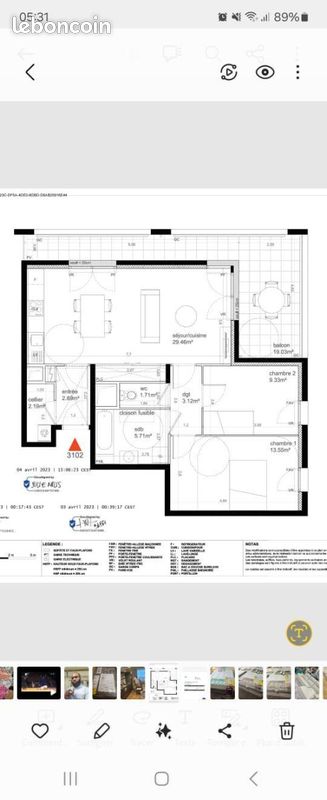 Appartement 3 pièces 68 m² · à Évry-Courcouronnes · 68 m² · 1 400 €/mois