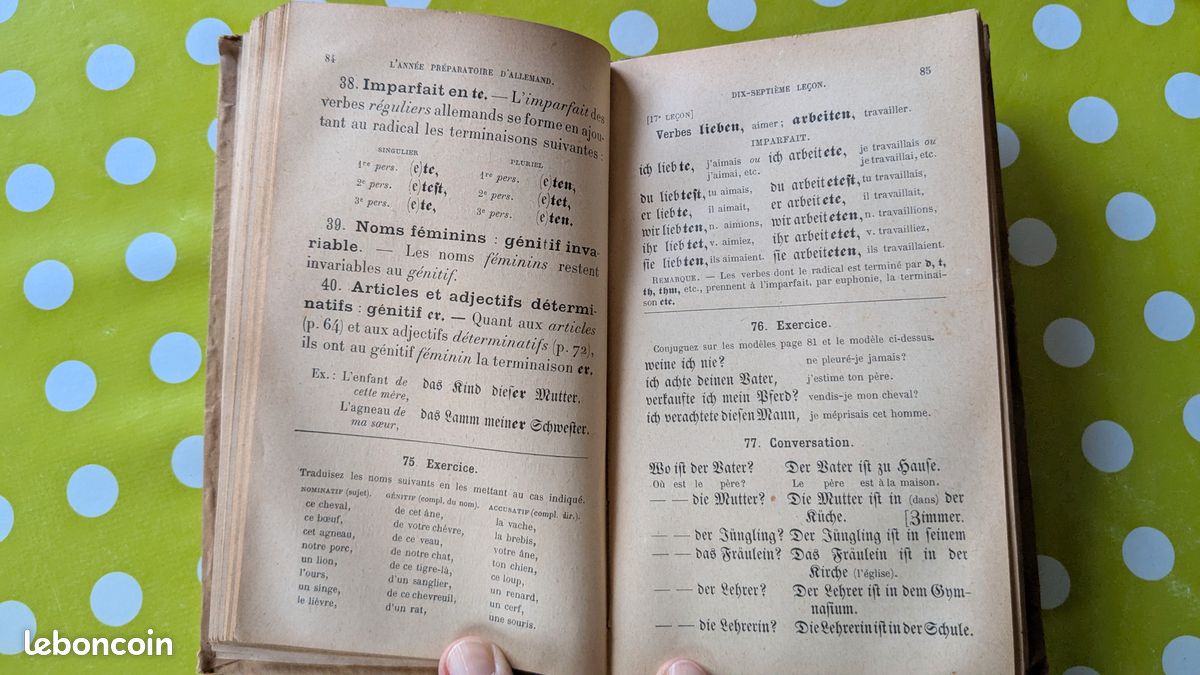 Ancien livre scolaire d'allemand 1908 (image 5)