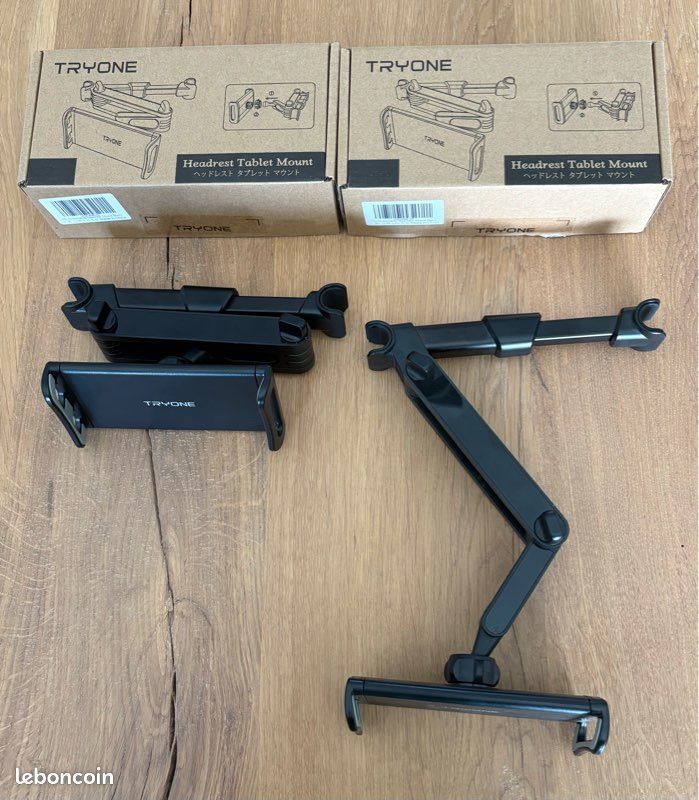 Support universel pour téléphone/tablette pour voiture sur appui tête arrière (image 2)