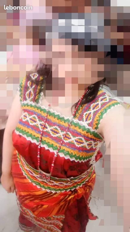Robe kabyle femme traditionnelle Algérienne rouge (image 7)