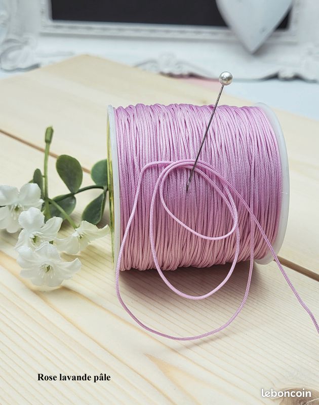 FIL NYLON TRESSE 1mm GRIS FONCE Par 1 Echeveau 25m - Nylon Simple / Tressé