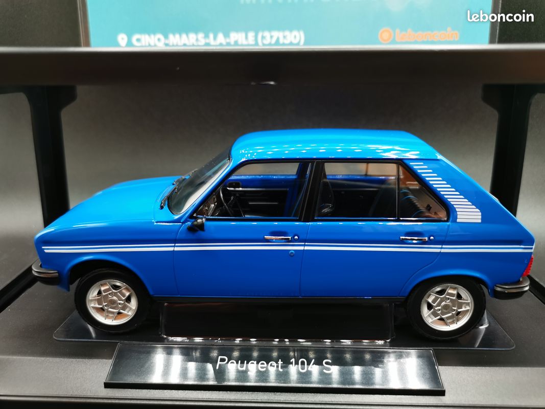 Peugeot 104 S 1981 Bleu Ibis, Miniature Norev 1/18, Métal, Neuve En Boîte