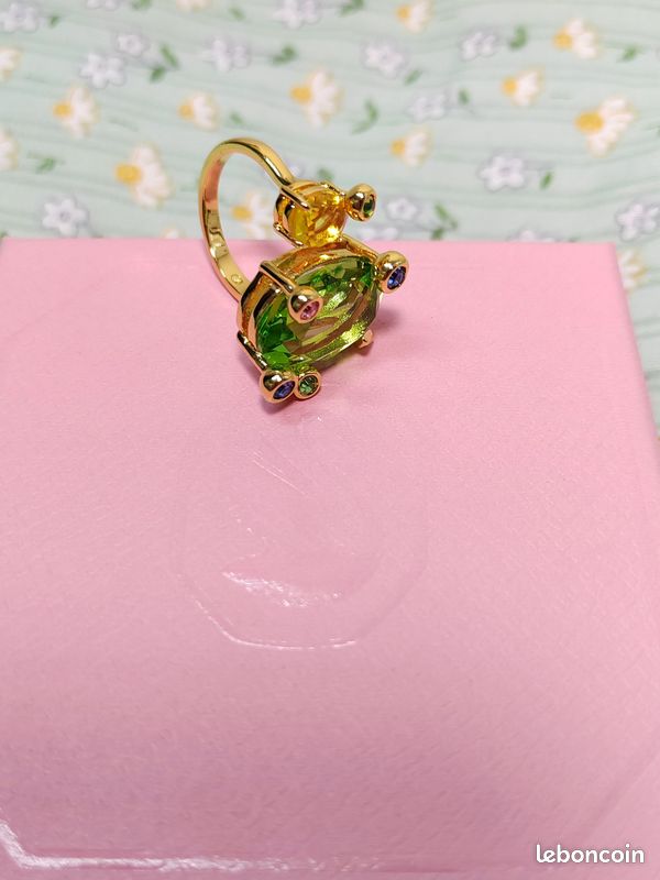 Bague Swarovski Or à Cristaux Multicolores – Taille 55 (image 1)