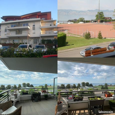 Tres agreable t2 meuble- vue lac panoramique - evian