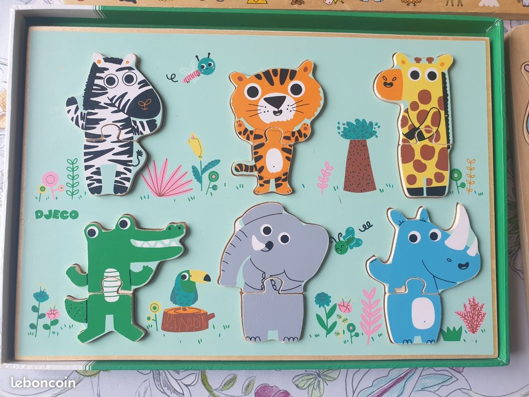 Lot 3 puzzles premier age en bois (image 2)