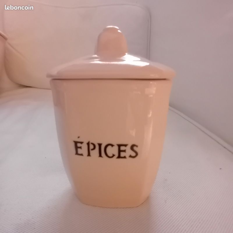 Série de pot de cuisine faïence Digoin Sarguemines de Type Beaujeu rose-crème (image 11)