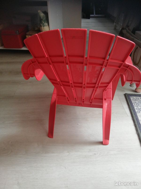 Chaise de jardin enfant rouge (image 2)