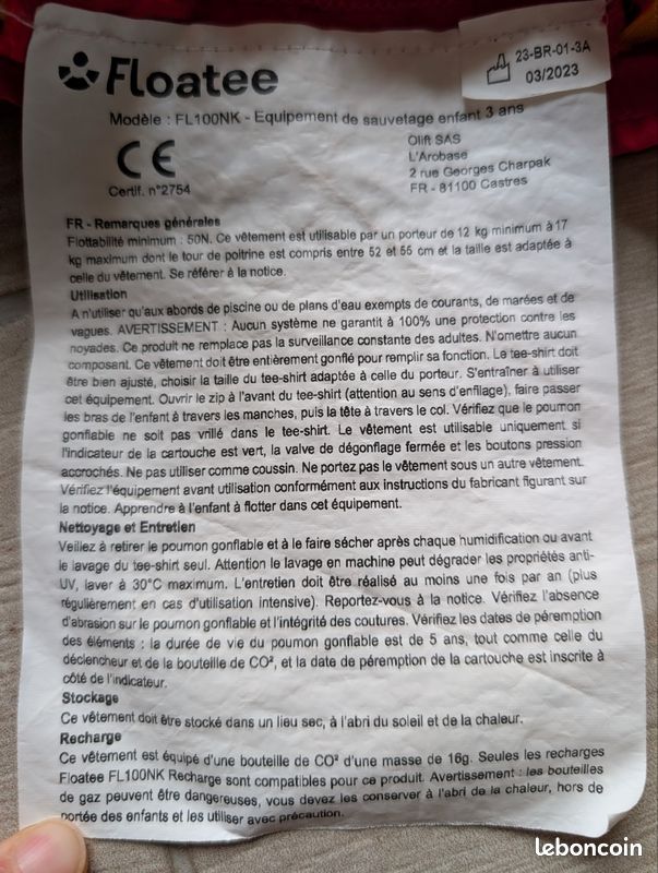 Gilet flottaison (image 2)