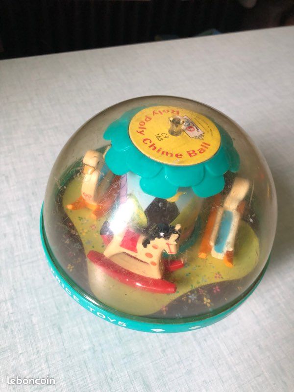 vintage fisher price roly poly chime ball