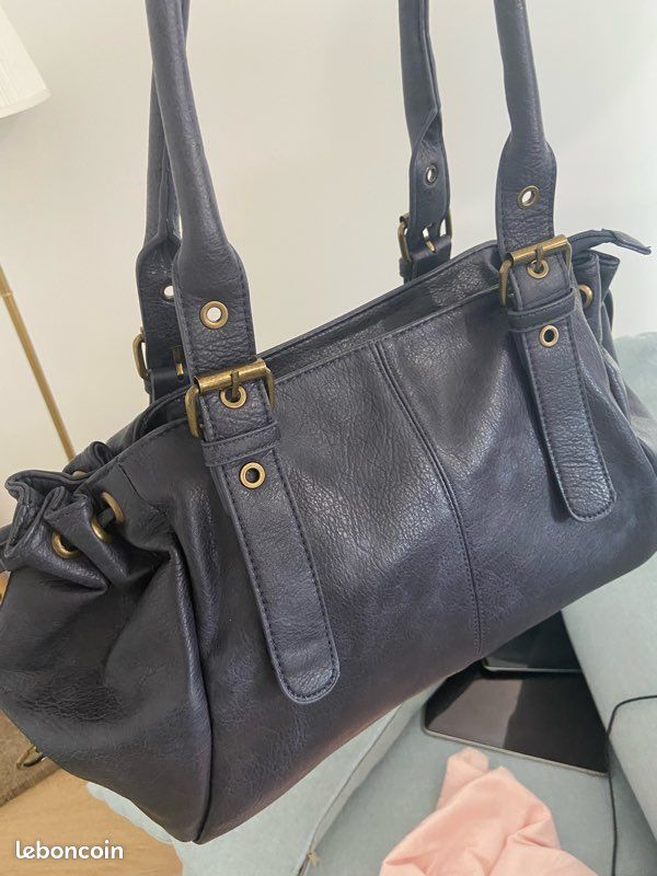 Grand sac fourre-tout sac cabas noir Y2K tendance style vintage 2000 (image 7)