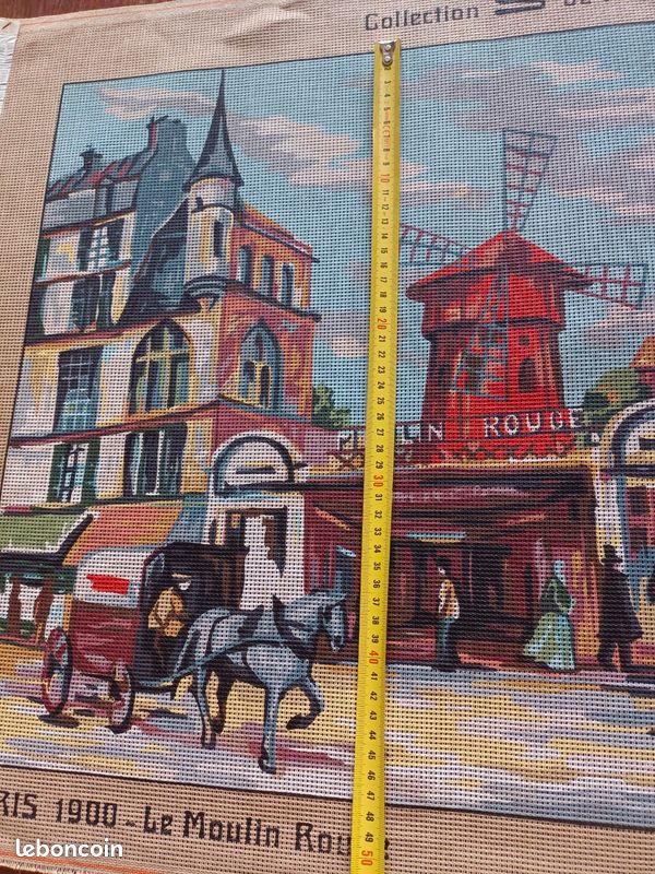 Grand Canevas neuf sans les fils Le Moulin Rouge Paris (image 7)