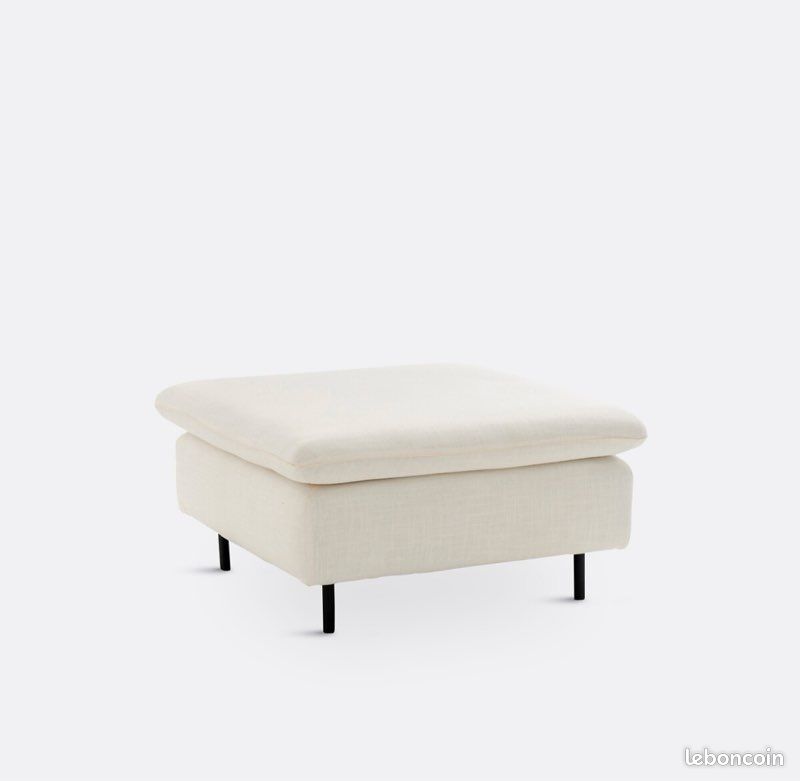 Pouf lin viscose Ivete la redoute (image 1)