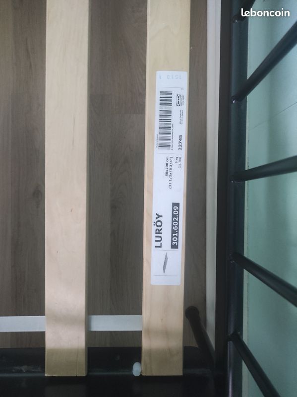 Lit extensible MINNEN Ikea noir + sommier + matelas (image 5)