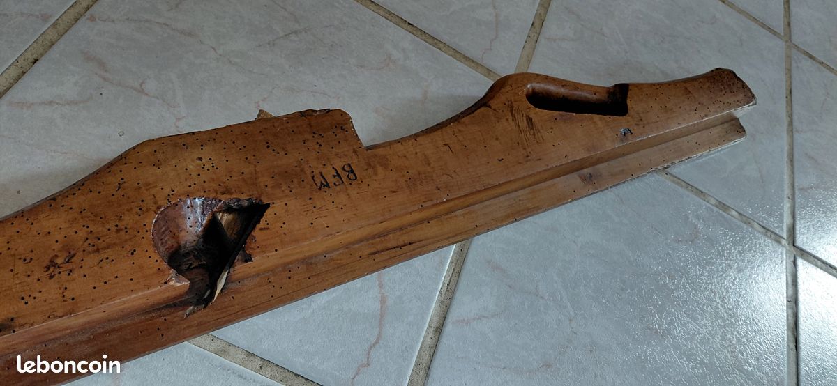 Grand Rabot D'atelier Ancien, Bois, Outil Menuisier Vintage, Occasion
