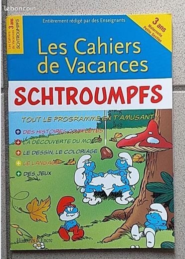Cahier de Vacances + une Histoire + peluche SCHTROUMPFS (image 1)