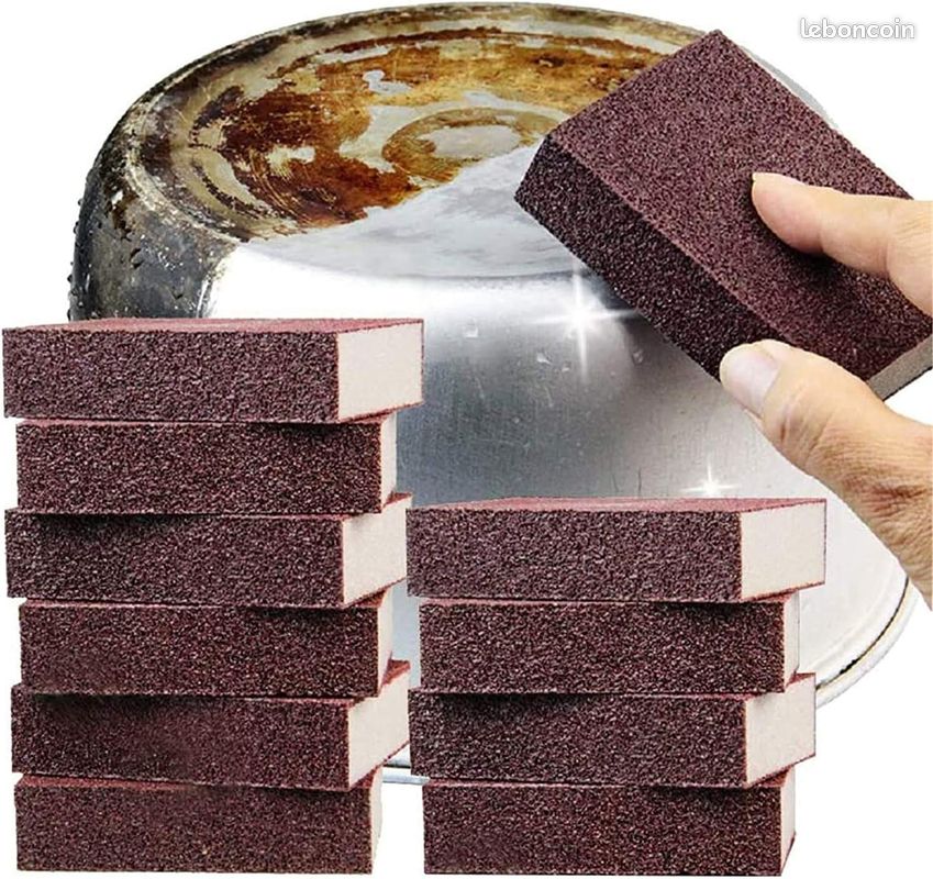 Lot de 10 éponges de Nettoyage pour Casserole, théière, Bouilloire, Nettoyage de Grandes Surfaces (image 1)