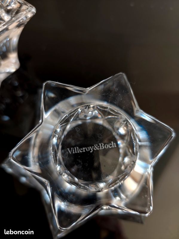 2 bougeoirs en cristal Villeroy et Boch (image 2)