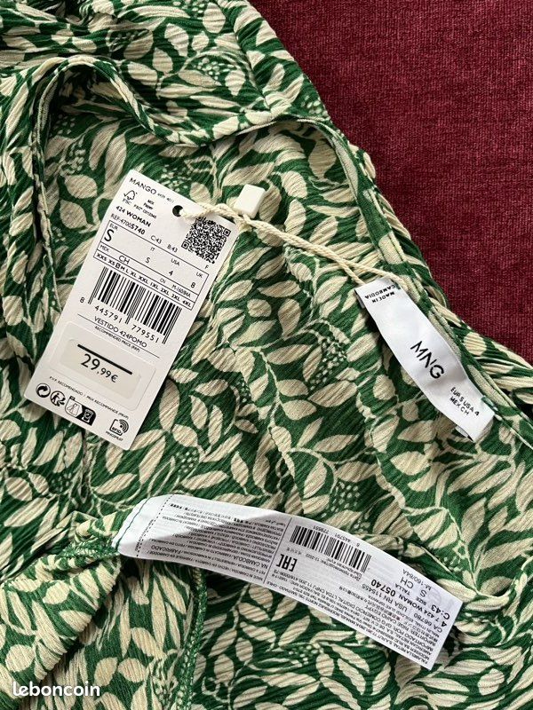 Robe longue légère manches longues Marque Mango Taille S (image 10)