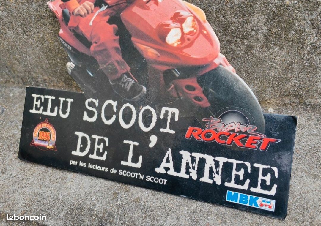 Panneau pancarte affiche MBK Booster Rocket 1995 (image 2)