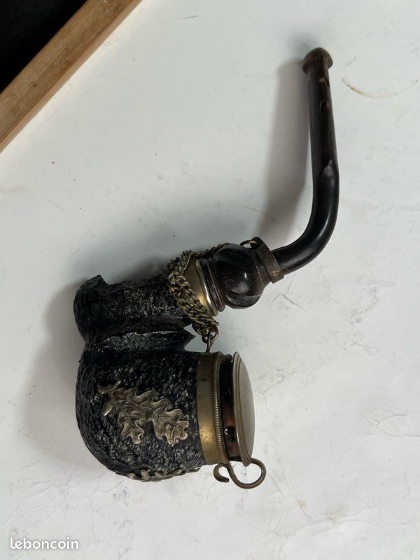 Ancienne pipe suisse BRIAR avec couvercle (image 7)