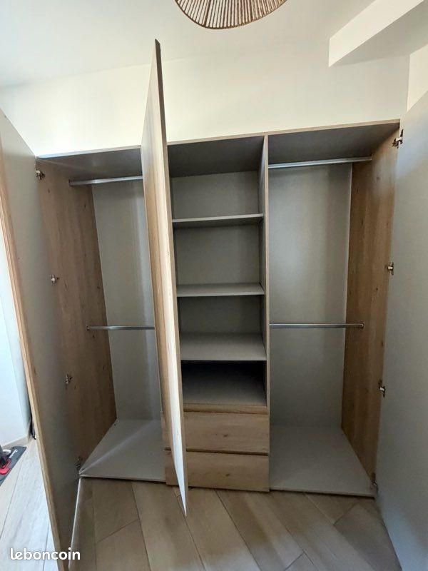 Armoire 3 portes + 2 tiroirs mosaik – chêne (image 2)