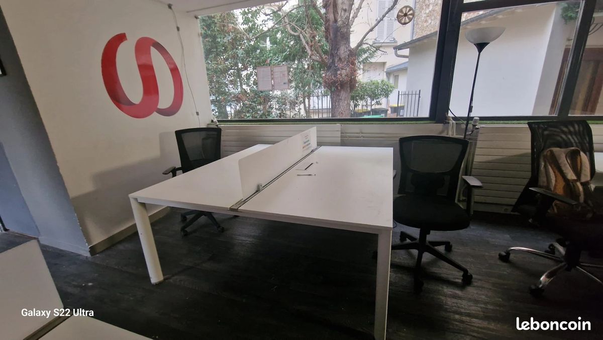 Bureau double / Poste de travail partagé - Design moderne (image 4)