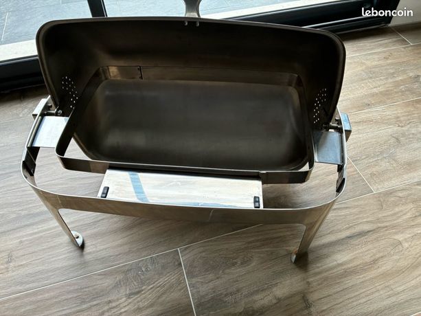 Ancien Chauffe-Plat Vintage Inox - Toudeco - Années 1900-1970