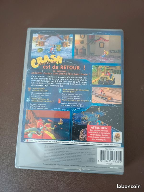 Jeu Crash Bandicoot La Vengeance De Cortex PS2 PAL Complet - Boîte Notice Disque Bon état