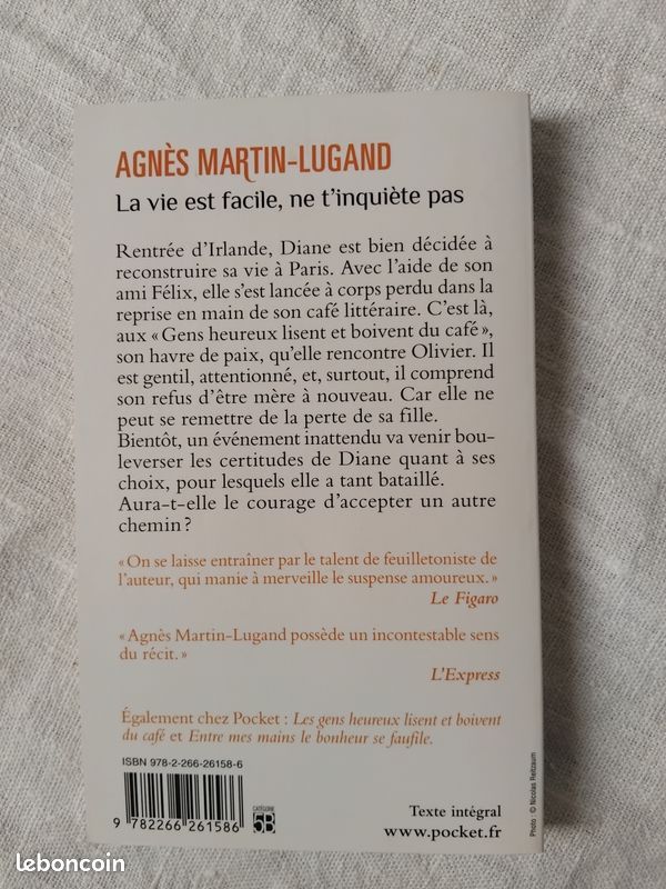 " La vie est facile,ne t'inquiète pas " Agnès MARTIN-LUGAND (image 2)