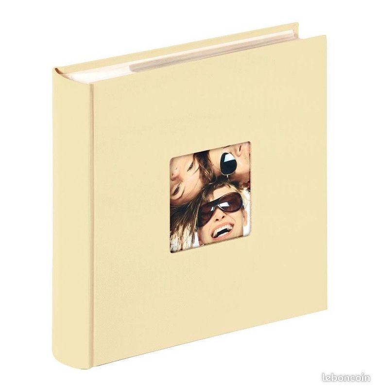 LIQUIDATION - Album photo à pochettes 200 mémos Fun - L 24 x l 22 cm - Beige - NEUF (image 1)