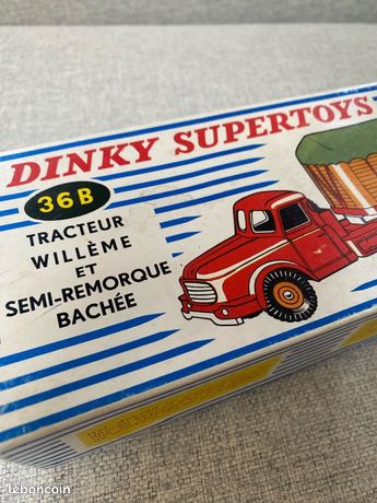 Dinky Supertoys 36B Willème Tracteur & Remorque - Circa 1957 - Avec Boîte D'origine - Occasion Bon état