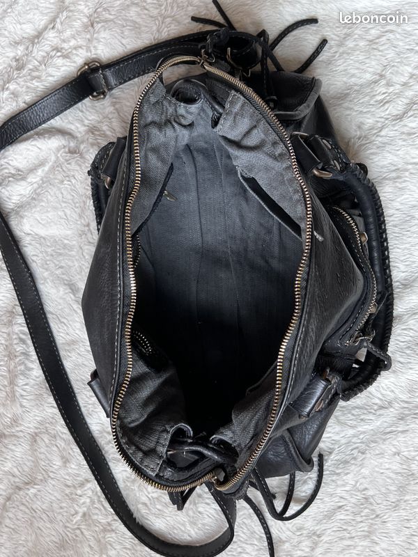 Sac à Main Femme Samantha Look - Cuir Véritable Italien - 33x23x12cm - Bandoulière Amovible