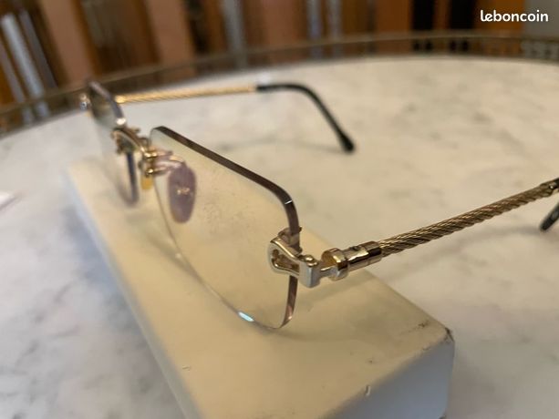 Lunettes De Soleil Fred Pour Homme - Monture Argentée Carrée, Verres Dégradés - Occasion Parfait état